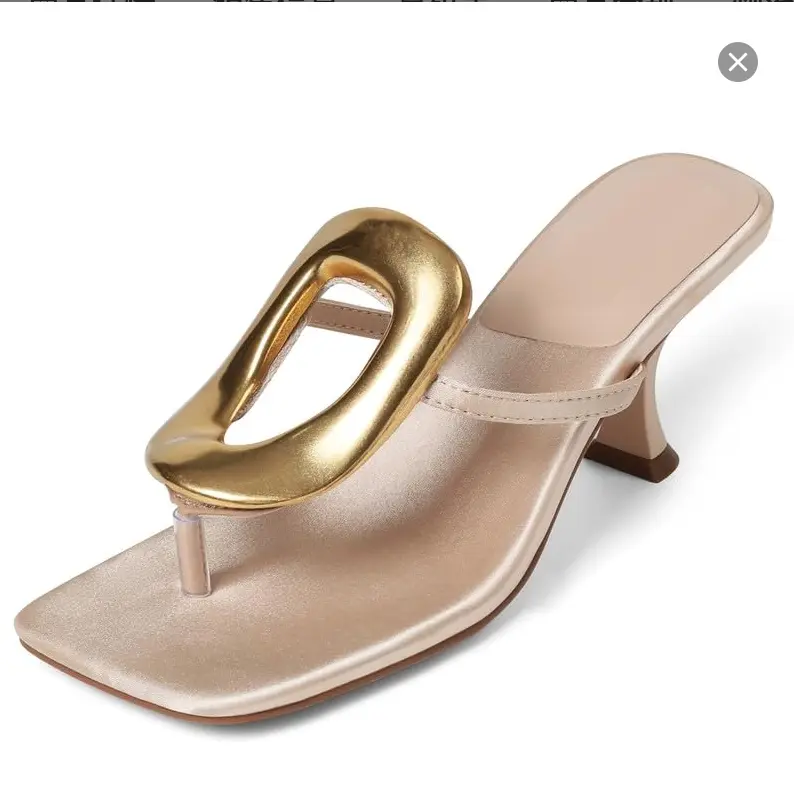 Women's Heeled Mule Sandals - Casual Daily Wear Walking Shoe, Women's Heeled Footwear