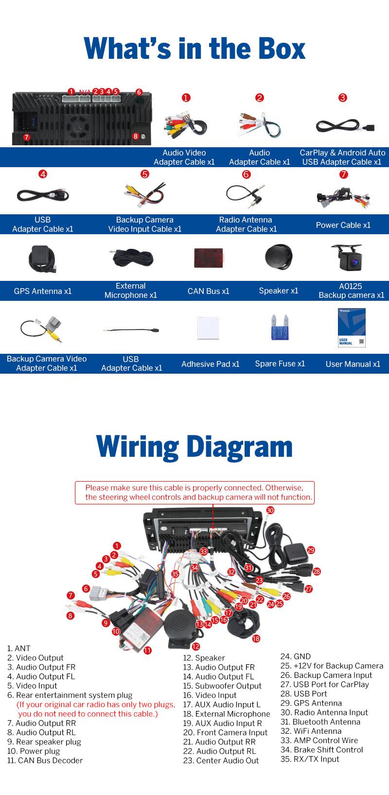 EONON Car Stereo for Chevy GMC Buick Chevrolet Silverado Sierra Suburban Tahoe Impala Traverse Avalanche HHR Acadia Yukon Truck, Wireless CarPlay & Android Auto, 8" Android 13/14 Touch Screen, Dashcam, backup camera, SWC, BT - GMX7A, GMX6S