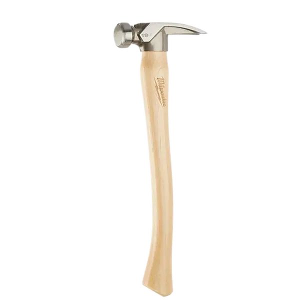 Milwaukee 48-22-9519 19oz Smooth Face Hickory Handle Framing Claw Hammer, Hand Tools for Carpentry, Hand Tools Carpentry