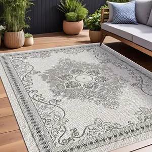 European Style Outdoor Rug, Large Non-slip Floor Mat, Outdoor Carpet for RV, Patio, Backyard, Deck, Picnic, Beach, Trailer, Camping