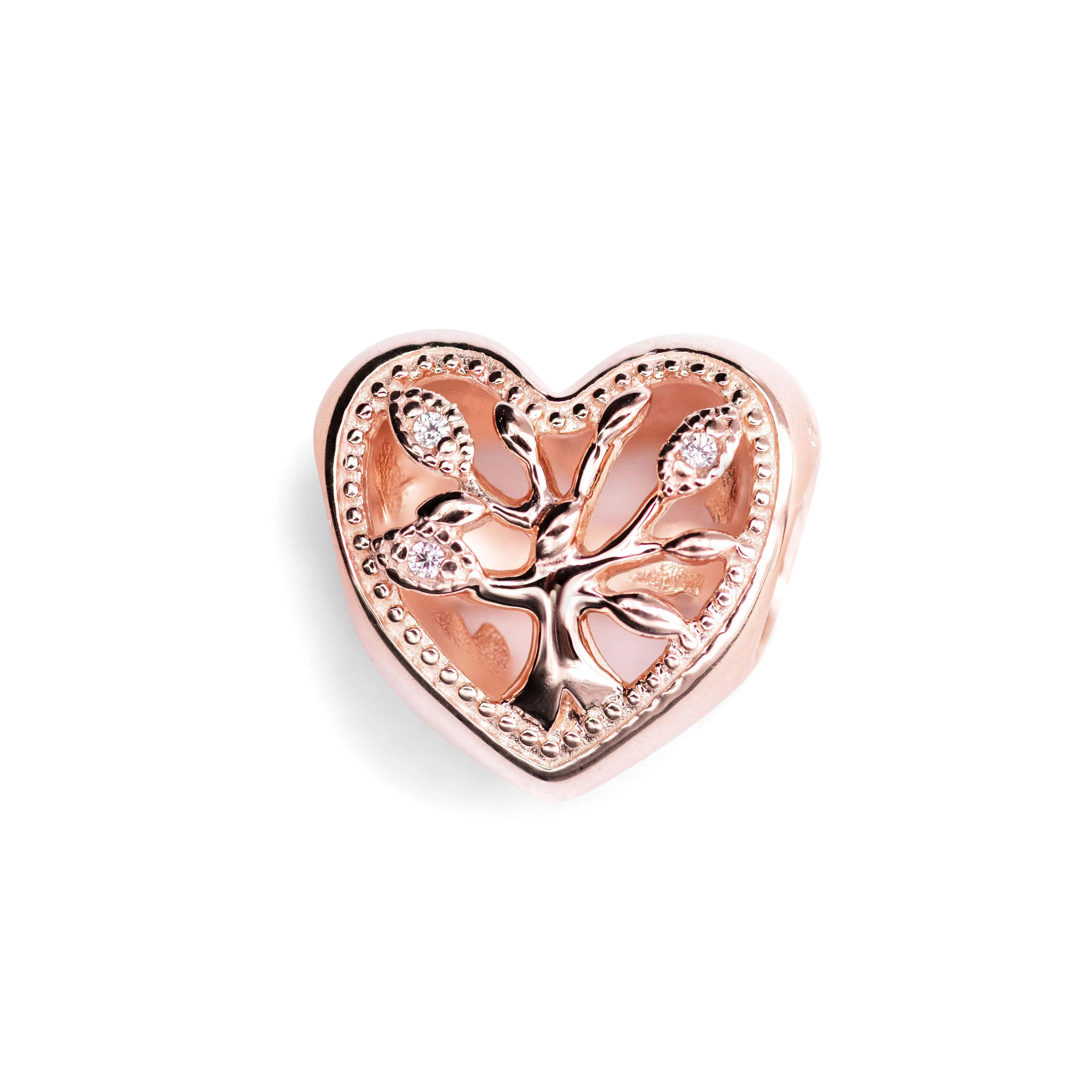 Pandora - Openwork Family Tree Heart Charm  - 788826C01, Cubic Zirconia, Gift, Hand-Finished, Gift Ideas Boyfriend, Charms & Pendants