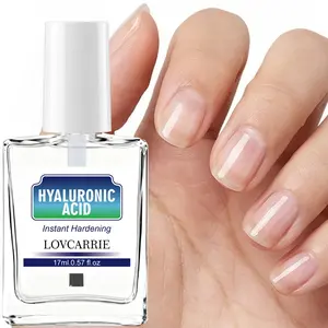 LOVCARRIE 17ml Instant Hardening Hyaluronic Acid All in One Nail Strengthener and Gloss Enhancer, Fast-Drying,Alcohol-Free Formula, No Heat Required, Enrich Keratin to Nourish the Nails, Protect Weak Nails, Nail Care Hardener Oil, Manicure Nail Polish Gel