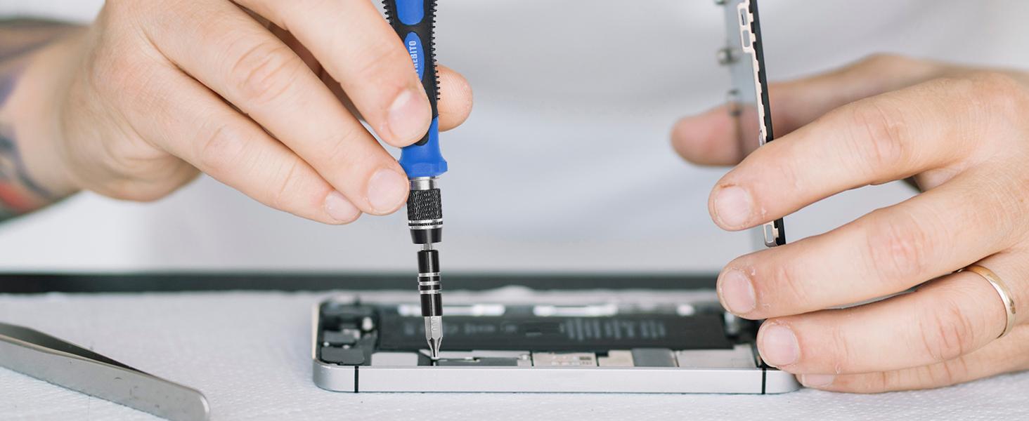 STREBITO Electronics Precision Screwdriver Sets 142-Piece with 120 Bits Magnetic Repair Tool Kit for iPhone, MacBook, Computer, Laptop, PC, Tablet, PS4, Xbox, Nintendo, Game Console