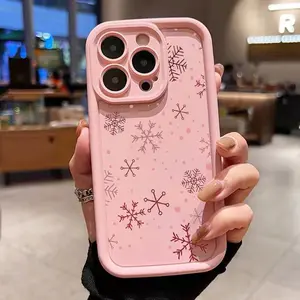 Snowflake Pattern Phone Case, Anti-drop Cellphone Protective Case, Total Protective Shockproof Mobile Phone Cover for iPhone 16 15 14 13 12 11 Pro Max