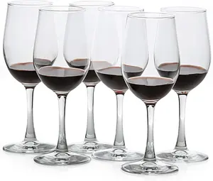 UMI UMIZILI 12 Ounce - Set of 6, All-Purpose Classic Durable Red/White Wine Glasses