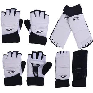 Taekwondo Foot Guards Gloves Competition Training Half Finger Protective Gear Full Set Hand Guards Foot Guards Protective Gloves