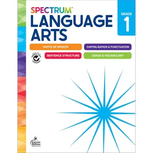 Spectrum Language Arts 1st Grade Workbooks, ELA Activity Book for Kids Ages 6-7, Parts of Speech, Sentence Structure, English Grammar, Vocabulary, Spelling and More, Classroom or Homeschool Curriculum Workbook Edition