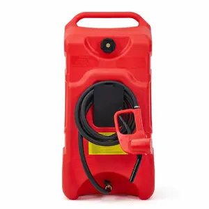 Garvee 16 Gallon Portable Fuel Caddy with Pump and 10-Inch Hose, Fuel Transfer Tank on Wheels for Cars, Boats, Lawnmowers, and ATVs, Convenient Gasoline Storage and Transfer Solution