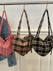 Women's Plaid Crossbody Shoulder Handbag, Casual Magnetic Closure Design, Perfect for Daily Use & Special Occasions