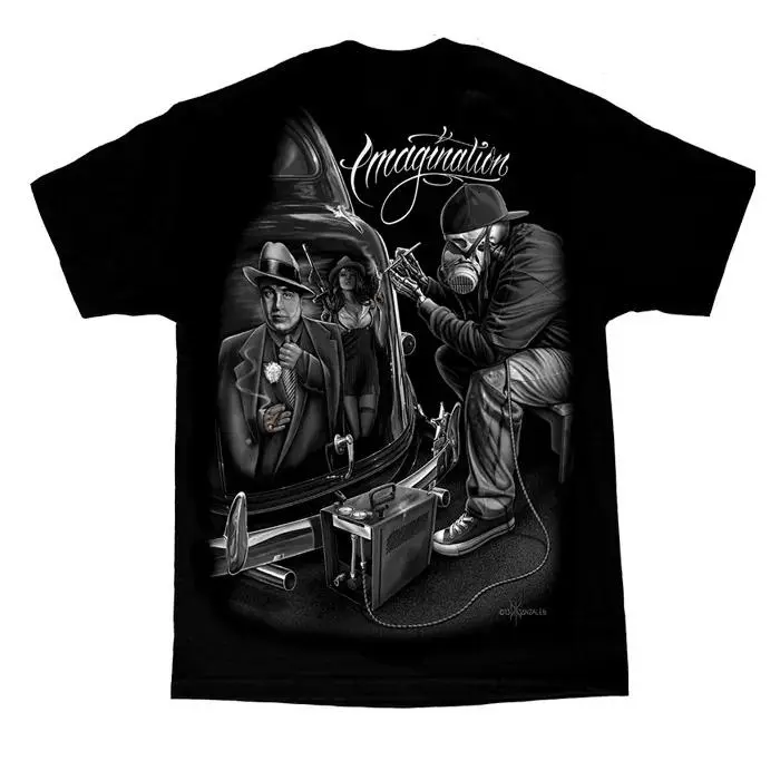 David Gonzales Imagination Lowrider Chicano Art T-Shirt, Graphic Unisex Shirt, Casual Style, Top Menswear