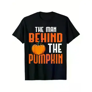 Halloween Pumpkin Graphic T-Shirt for Men and Women Featuring Loose Fit Short Sleeves Ideal for Celebrations and Gifting with Playful Design