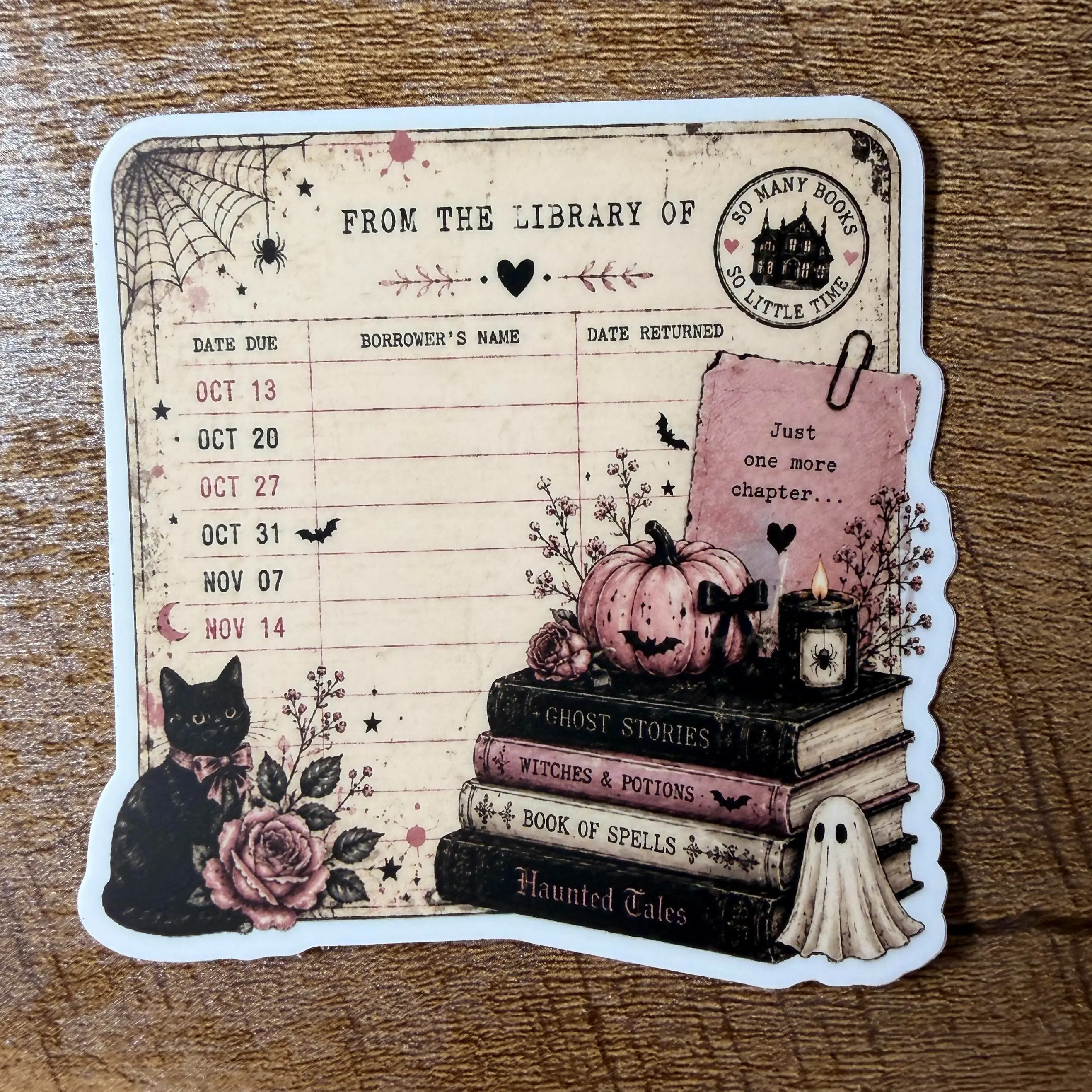 Library Card Sticker | Cute Bookish Sticker for Readers | Kindle, Journal & Laptop Decal
