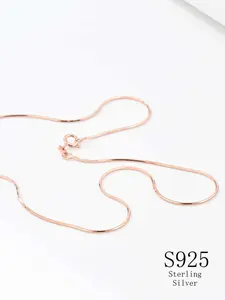 Elegant Snake Bone Chain Necklace, Minimalist Chain, Fashion Jewelry for Party, Daily Clothing Decor, Trendy All-match & Exquisite Jewelry for Birthday Gift