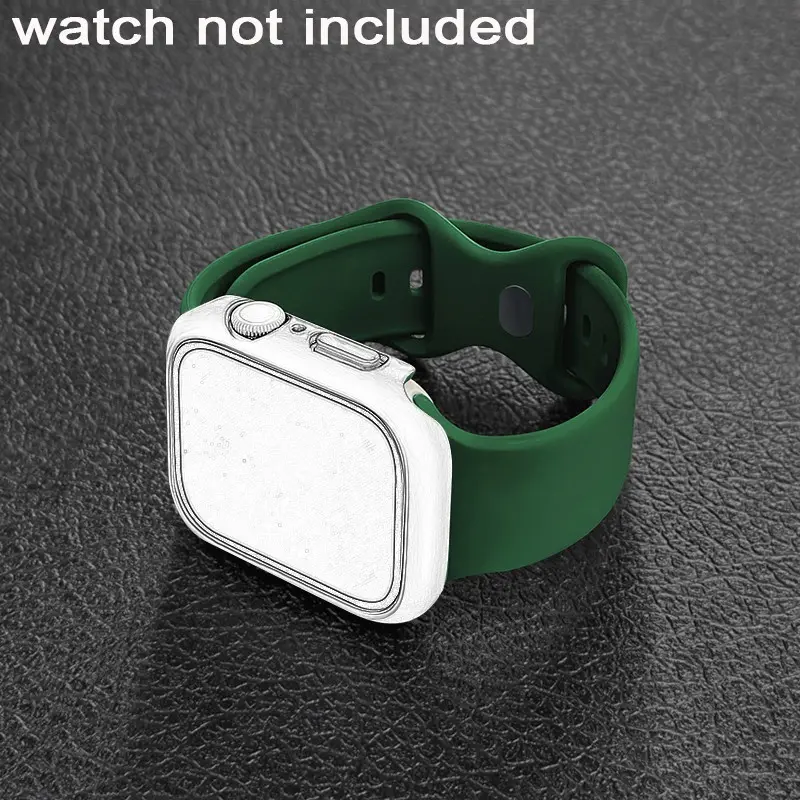 Silicone band For Apple Watch Strap 44mm 45mm 46mm 42mm 40mm 41mm 38mm Sport Correa Bracelet iWatch Series 11 10 9 8 7 SE 6 5 4 Smart Watch Accessories Smartwatch Strap Smart Watch Straps