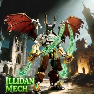 1272pcs Creative Collection World of Warc Model Illidan Demon Hunter Armor Set, Adult Home Office Cool Mech Kit, Easter Halloween Christmas Gift