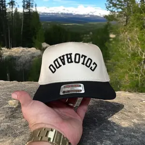 Colorado Trucker Hat - Embroidered Black White Colorado Cap for Men Women - Mountain Outdoor Baseball Hat - Vintage Hiking Gift - TikTok Aesthetic Hat