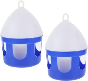 2L Pigeon Water Feeder Inch Detachable Bird Water Dispenser for Pigeons Quail and Small Birds Easy Clean Outdoor Bird Feeder Accessories (Pack 2)