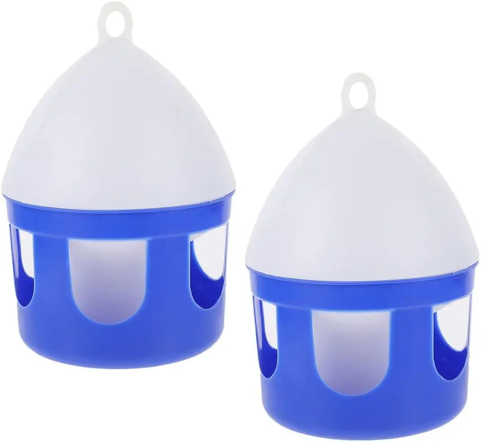 2L Pigeon Water Feeder Inch Detachable Bird Water Dispenser for Pigeons Quail and Small Birds Easy Clean Outdoor Bird Feeder Accessories (Pack 2)