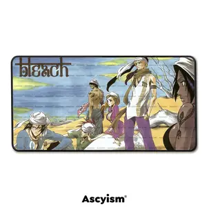 Ichigo Kurosaki Squad Bleach Large Anime Mouse Pad, Non-slip Rubber Base Stitched Edge Desk Pad for Desk Laptop Desktop, Anime Accessories Merch Gift.