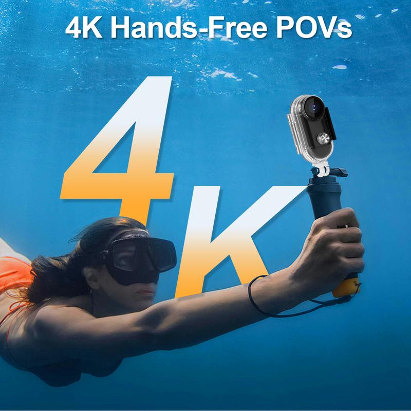 NUISK Thumb Action Camera, Thumb POV Portable Body Cam, Tiny Size, Hands Free, Mount Anywhere Magnetic Sport DV, Bike Cycling, Pet, Vlogging Card Water Proof, Anti-Shake,Tiktokcreators Ideal Gift for Girls, Boys Teenagers, and Beginners, Birthday Gift