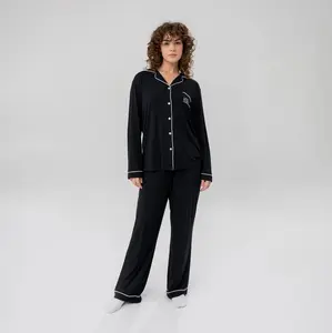 Hotel Collection- Women's Luxe Bamboo Long PJ Set