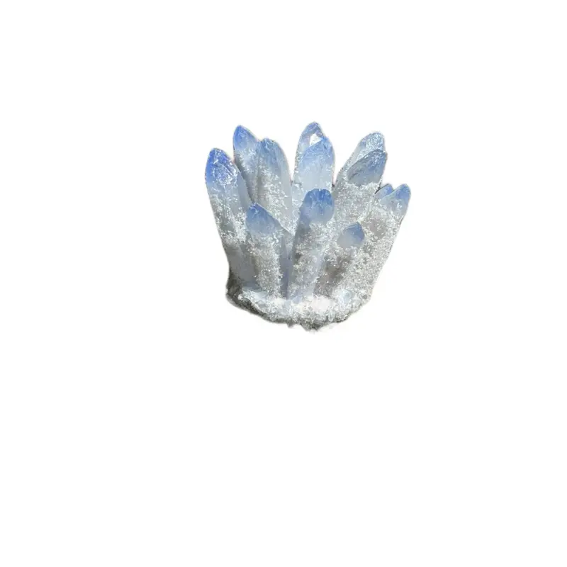 Blue Chalcedony Quartz Cluster (Stalactitic / Flower Formation)