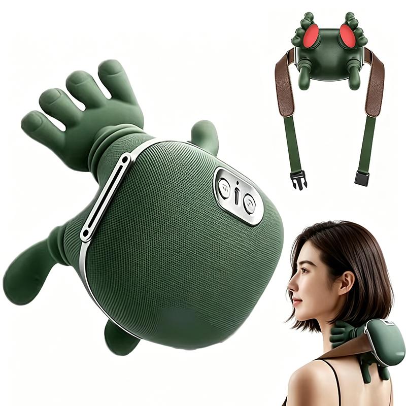 Neck massager relieves pain, deep tissue finger pressure, wireless neck and shoulder massager with heating function. Birthday gift suitable for male, female, father, mother, grandfather. Suitable for neck, back, and shoulder - therapeutic massager