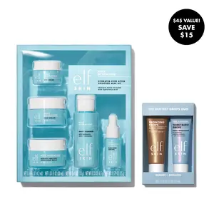 e.l.f.ing On-the-Go 7-Piece Travel Set - Holy Hydration! Skincare Mini Kit & Hottest Drops Duo for Hydrating & Brightening Skin Care e.l.f.ing On-the-Go 7-Piece Travel Set - Holy Hydration! Skincare Mini Kit & Hottest Drops Duo for Hydrating & Brightening Skin Care