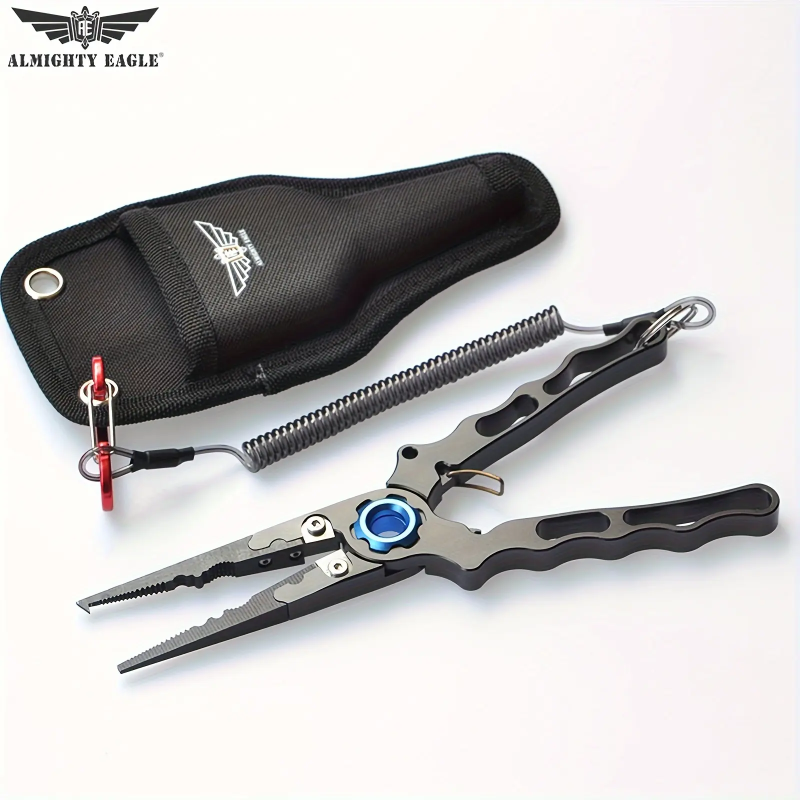 All-Purpose Eagle Ultimate Fishing Pliers- High Precision, Durable Aluminum Alloy, Lightweight and Portable, Long-nose Design, Easy to Remove Hooks and Cut Lines, All-Purpose Eagle