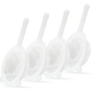 Ultra-Fine Nylon Mesh Strainer Set of 4 (100/200/300/400 Micron) -   Grade Filter for Soy Milk, Nut Milk, Coffee, , Kefir, Juice - Dishwasher Safe & Durable Plastic Frame