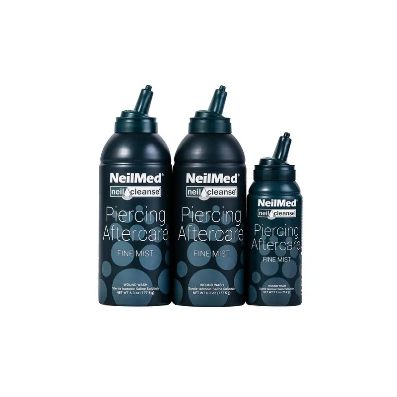 The "Trio" - Sterile Saline Spray for Piercings - 177ml (2x) + 75ml (1x)