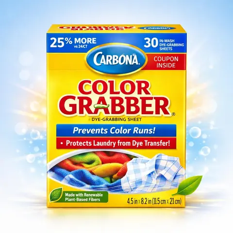 Dye-Grabbing Laundry Sheets 30-Count – Carbona Color Catcher Sheets Prevent Dye Transfer Color Protection