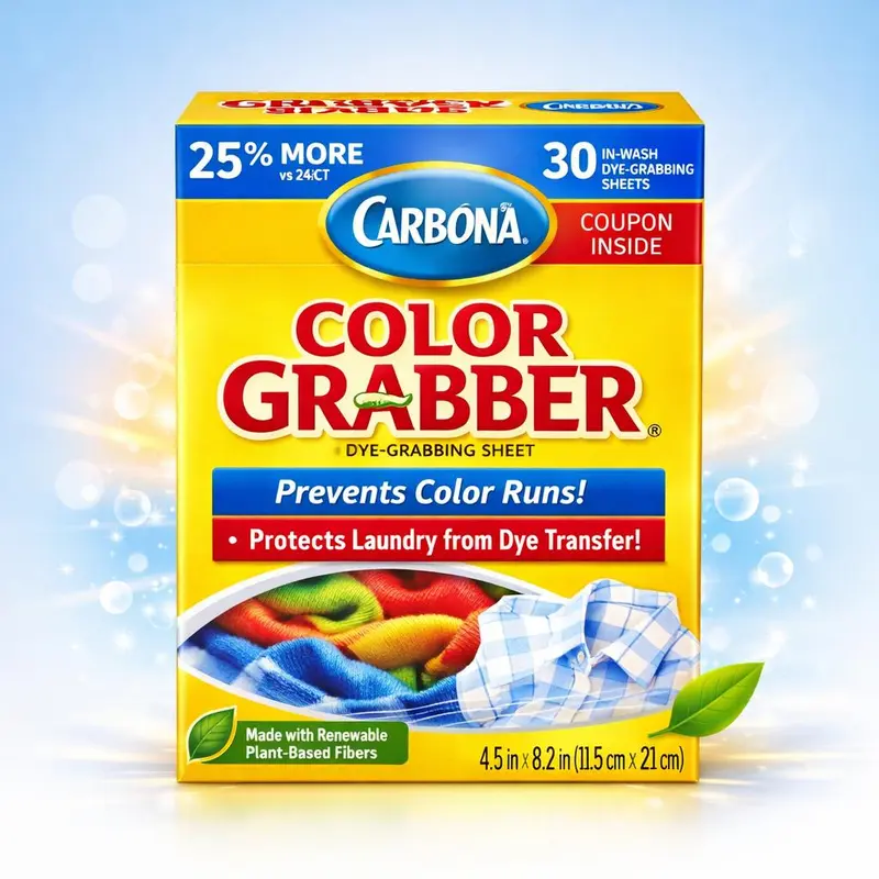 Dye-Grabbing Laundry Sheets 30-Count – Carbona Color Catcher Sheets Prevent Dye Transfer Color Protection