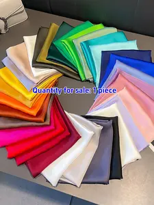 Versatile Solid Color Silk Scarf, Korean Style Neck Tie, Perfect for Travel, Dates, Fashion Accessory, Unisex Design