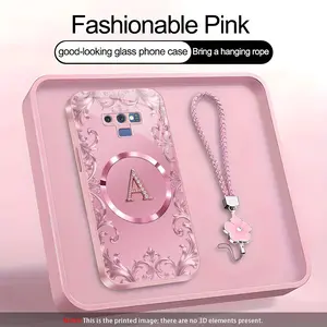 Suitable for [Galaxy Note9] high-end MagSafe phone case，Each of the 26 letters has its own unique characteristics, Includes a complimentary lanyard and magnetic ring—highly practical. YM99