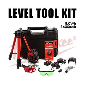 Milwaukee 360° Green Laser Level Kit, 250ft Range, ±1/8 in @ 33ft Accuracy, Self‑Leveling, 15+ Hr Runtime, For Layout and Alignment, Includes Battery, Charger & Case