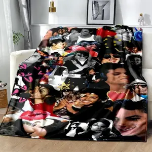 Michael Jackson High Quality Flannel Blanket - Premium Flannel Material Super Soft Comfortable Throw for Travel Bedding Couch Hiking Bed, Perfect Gift for Mother’s Day, Valentine’s Day, Birthday, Christmas, Pop Music Fans tiktokshopspringglowup