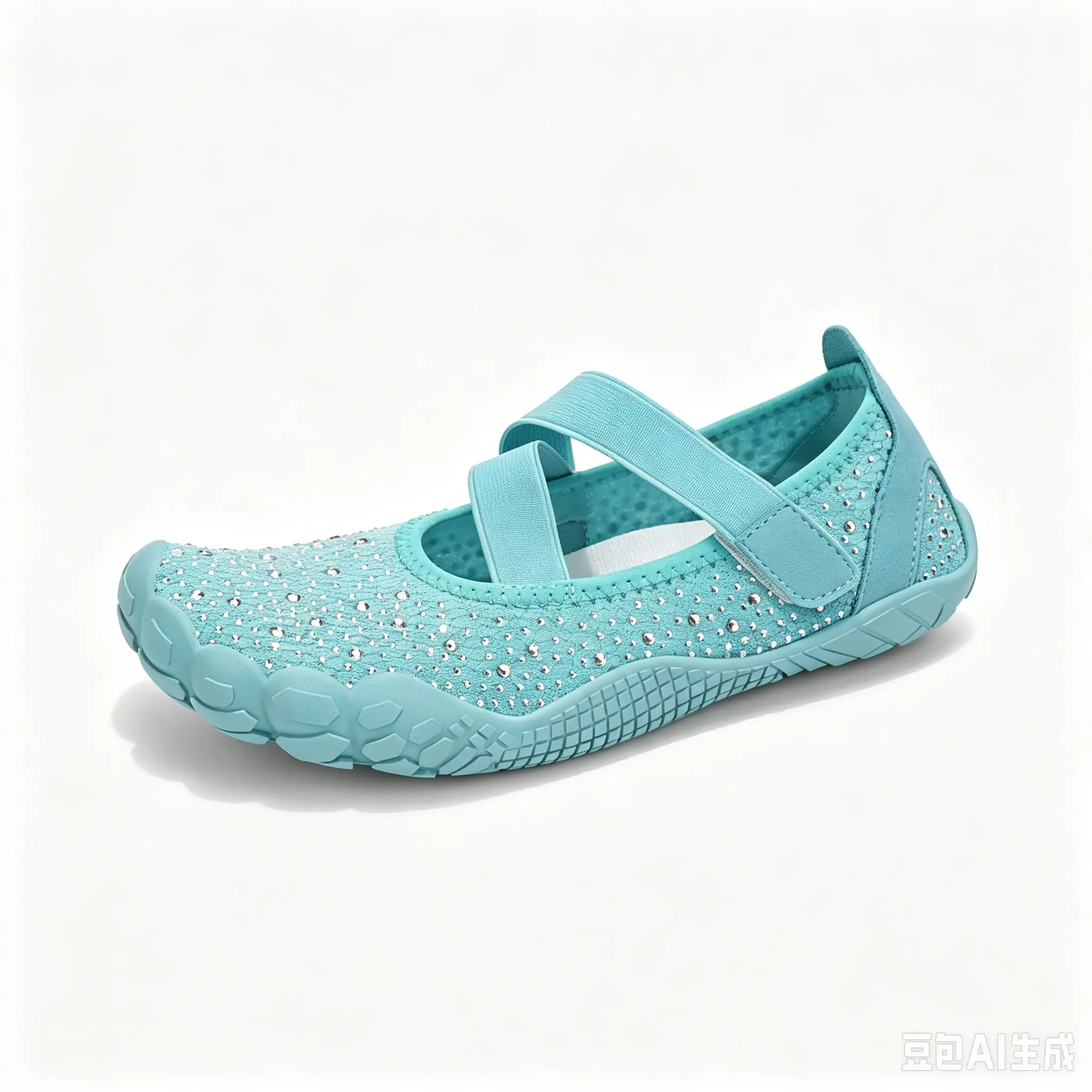 Women Elastic Strap Barefoot Water Shoes, Quick Dry Non Slip Aqua Shoes for Beach, Pool, Yoga Outdoor Walking