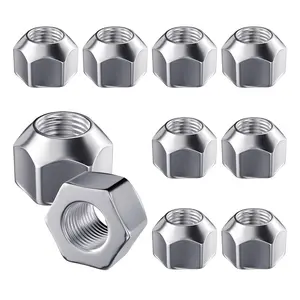10 PCS 1/2-20 Inch Lug Nuts, 509 Trailer Lug Nuts Open End Acorn Lugs, Zinc Plated Wheel Tire Lugs Replacement For 1/2" Wheel Lug Studs, Dexter EZ Lube Trailer, Camper, RV, Truck