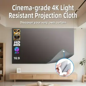 60/70-inch Portable Projector Screen | HD Anti-Glare, Wrinkle-Resistant Foldable Movie Screen, 16:9 4K Ultra HD Support, Reflective Polyester Fabric, Suitable for DLP LED LCD 3D Home Theater Outdoor Projectors