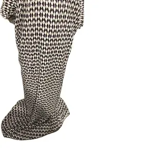 Black and white polka dot patterned Baati