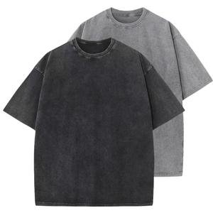 Echoepic Oversized T-Shirts Men&Women Unisex Heavyweight(280g) Cotton Loose-Fit Underwear Basic Mineral Wash Oversized Top Streetwear Baggy Grunge Clothes Casual