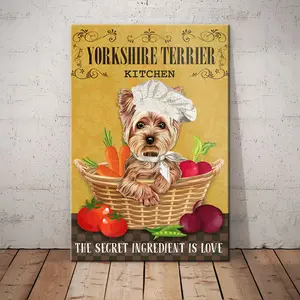 Embrace Culinary Bliss with Yorkshire Terrier. Poster Fun and Flavor in the Heart of Your Kitchen. Wall Decor