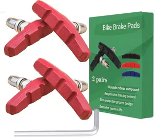Pads 2 Pairs with Hex Nuts V  Pads for Bicycle No Noise Long 70mm  Blocks for Mountain Bikes