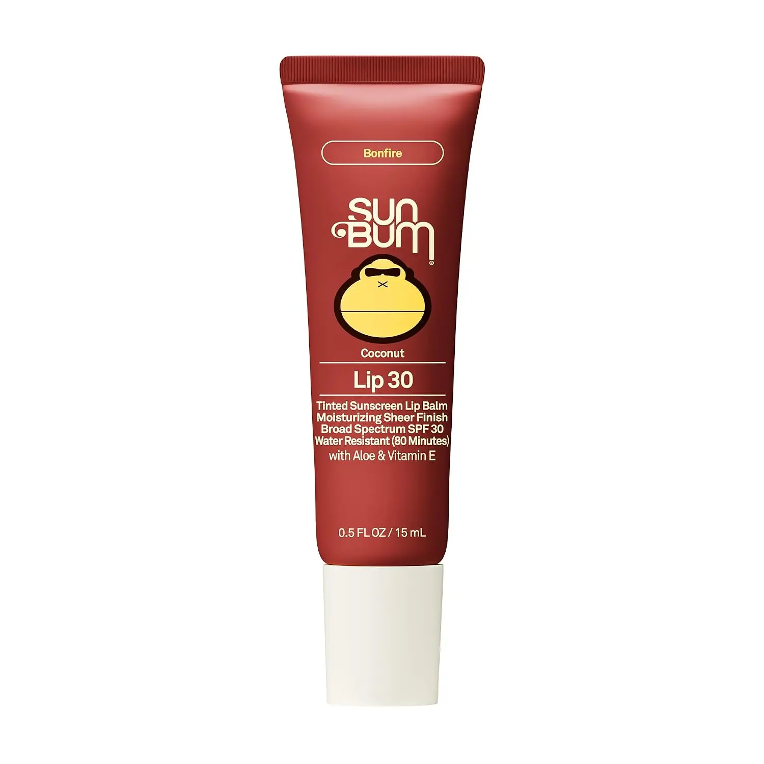 Sun Bum SPF 30 Coconut Sunscreen Lip Balm, Bonfire Tinted - 0.5 oz