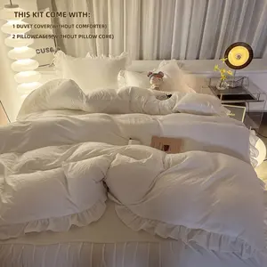 3-Piece Bedding Set, Includes 1 Fitted Sheet & 2 Pillowcases, Soft Comfortable Home Bedroom Accessories, Elegant Fashion Style