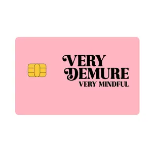 Demure Very Mindful Funny Small Chip Holographic Credit Card Decal Sticker Card Skin Vinyl Sticker Card Cover pop culture