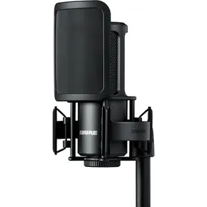 Shure SM4 Studio Recording Microphone Kit, XLR Home Studio Condenser Mic with Mix-Ready Audio - All-Metal Construction, Includes Detachable Magnetic Pop Filter & Shock Mount (SM4-K-KIT)