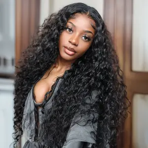 【HOT】Nadula 13x6 Lace Water Wave Human Hair Wig With Drawstring 200% Density Pre Cut Pre Bleached Glueless Wigs Transparent Ready To Wear Skinmelt HD Lace Frontal TikTokShopStockUp