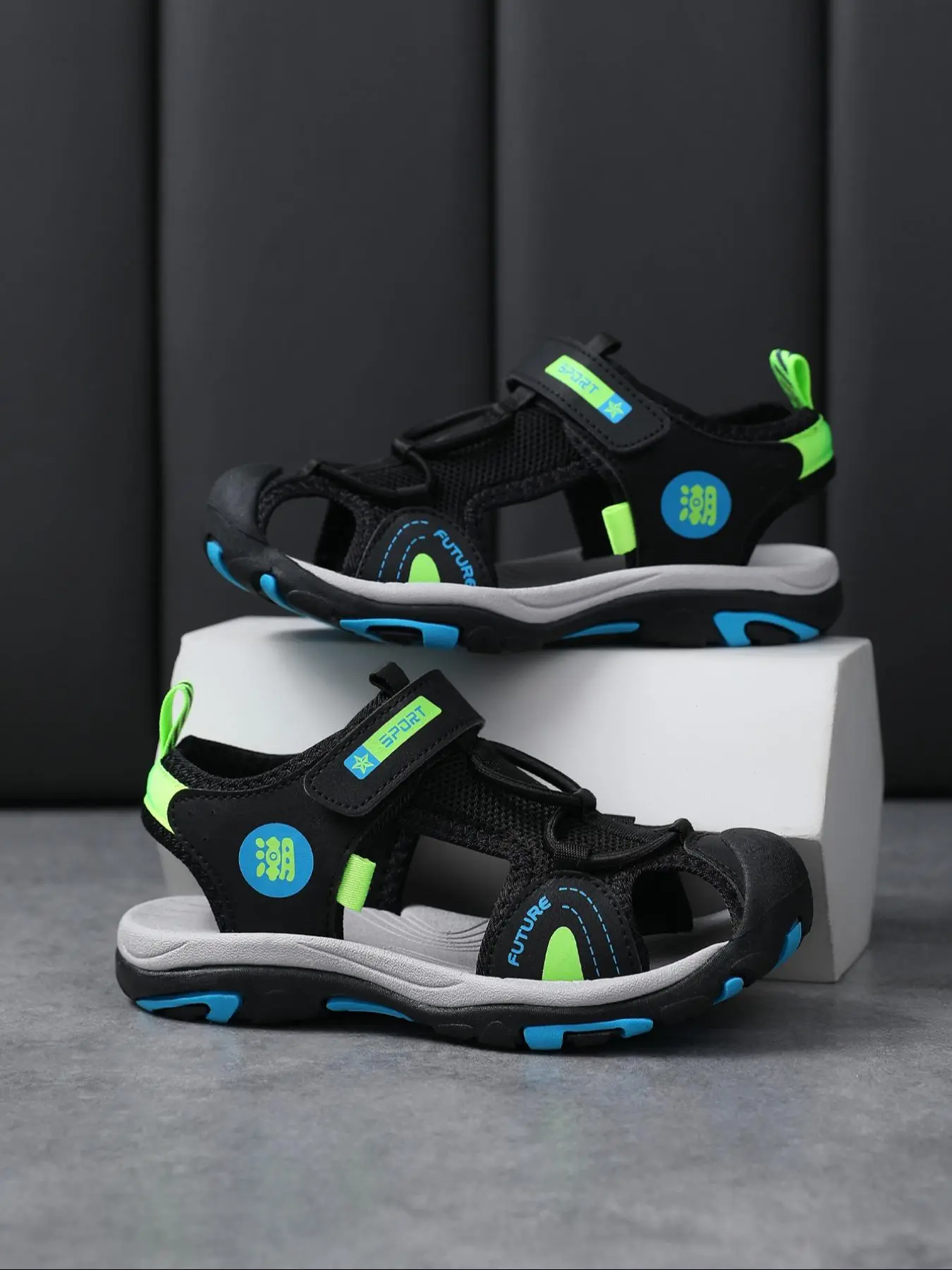 Boy's Sport Sandals, Casual Comfortable Breathable Flexible Sandals for Daily Wear, Fashionable Versatile Sports Sandals for Kids, Fashionable Comfy Sandals, Childrens Sandals